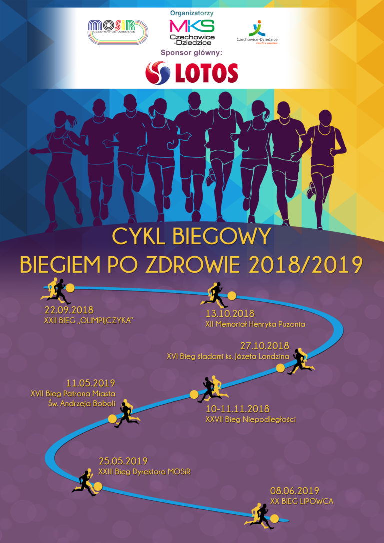 Plakat Cykl biegowy biegem po zdrowie 2018/2019